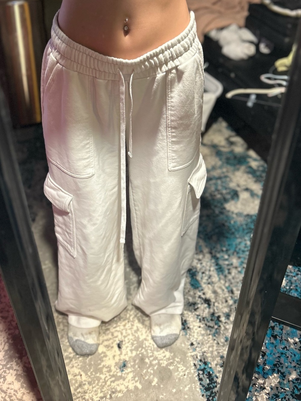 wild fable White Cargo Track Joggers